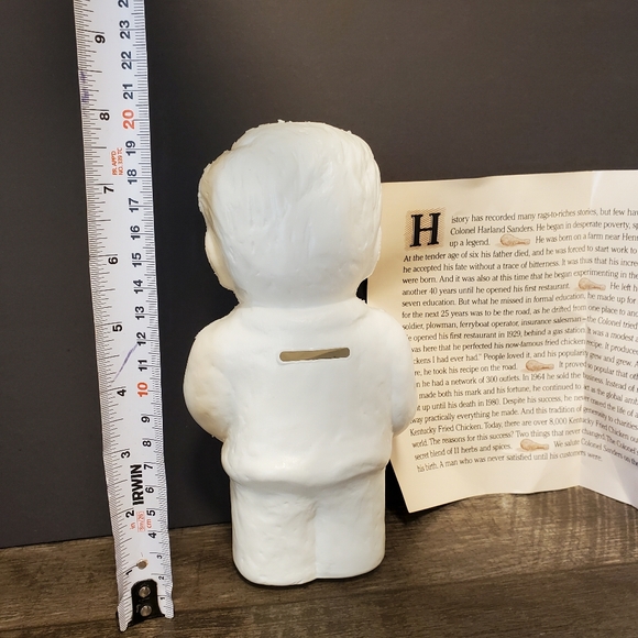 Vintage KFC Colonel's Plastic Bank White Centennial Figure Canada - Picture 2 of 3